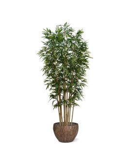 Árbol artificial de bambú Deluxe 400 cm sobre plato