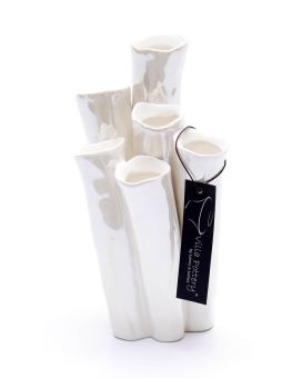 Jarrón New Juul porcelana 10x20cm blanco