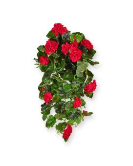 Geranio artificial colgante deluxe 70cm rojo