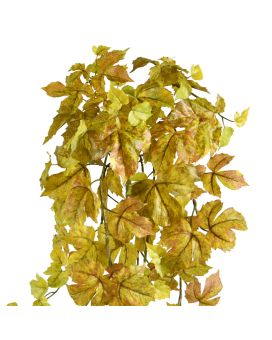 Planta colgante artificial Arce otoñal 65cm amarillo