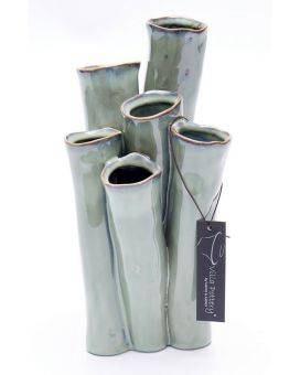 Jarrón New Juul porcelana 13x25cm oliva