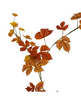 Guirnalda de arce artificial 180cm otoño naranja