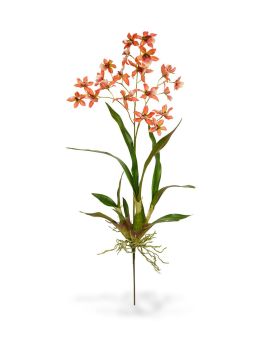 Ramo de orquídeas artificiales Macara 80 cm naranja
