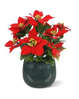 Poinsettia planta artificial 40cm - rojo