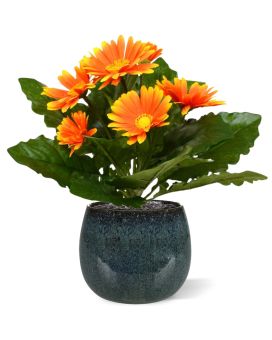 Ramo de gerberas artificiales 30 cm naranja