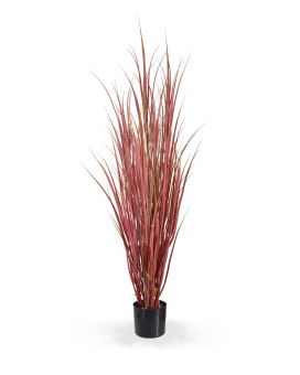 Planta de césped artificial Reed deluxe 130cm - Borgoña