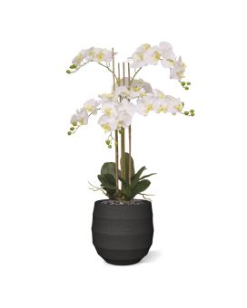 Orquídea Phalaenopsis artificial 95cm blanca