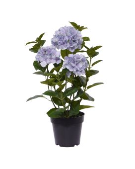 Hortensia Planta artificial en maceta 65cm Azul