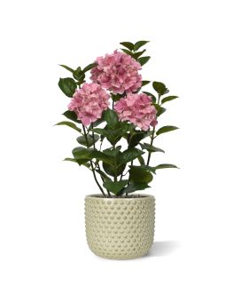 Hortensia Planta artificial en maceta 65cm Rosa