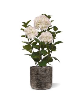 Hortensia Planta artificial en maceta 65cm Blanco