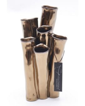 Jarrón New Juul porcelana 13x25cm dorado