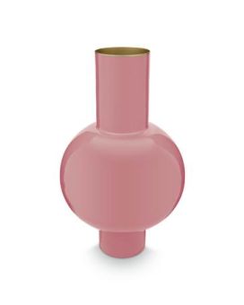 Pip Studio Jarrón Metal Mediano Rosa 24x40cm