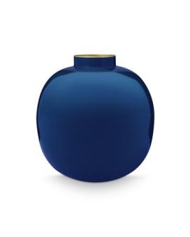 Pip Studio Jarrón Metal Azul 23cm