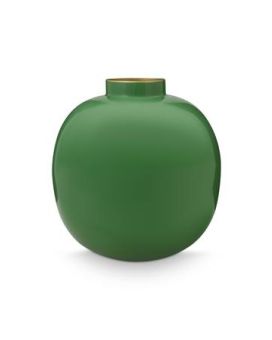 Pip Studio Jarrón Metal Verde 23cm
