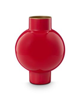 Pip Studio Jarrón Metal Pequeño Rojo 18x24cm