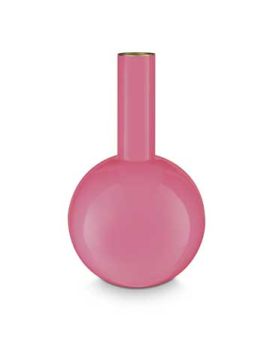 Pip Studio Jarrón Metal Mediano Rosa 19x33cm