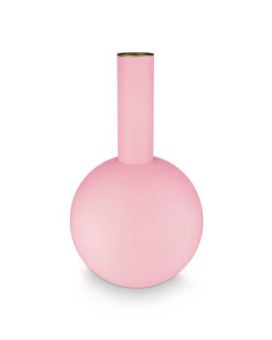 Pip Studio Jarrón Metal Grande Mate Rosa Claro 24x42cm