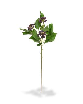 Rama de acebo artificial japonés 60 cm azul