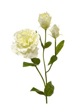 Lisianthus flor de tallo artificial 80 crema