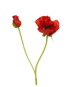 Amapola Deluxe flor artificial 70 cm roja
