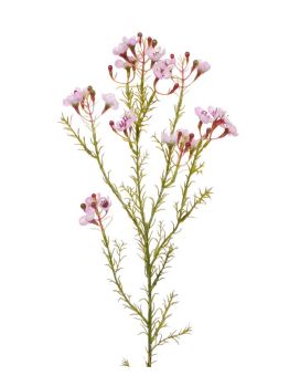 Flor de cera artificial rama 65 cm rosa