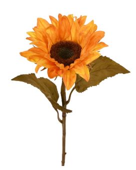 Girasol rama artificial M 65 cm naranja