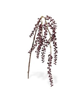 Rama artificial de bayas carmesí 60 cm rojo