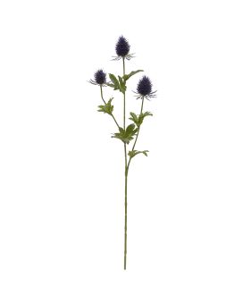 Ramo de cardo flor artificial 65cm Azul