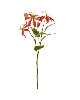 Gloriosa flor artificial naranja 75cm