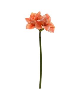 Amaryllis Flor Artificial 67cm Salmón