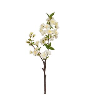 Ciruelo en flor Ramo artificial 48cm Crema