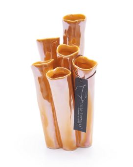 Jarrón New Juul porcelana 10x20cm naranja