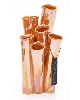 Jarrón New Juul porcelana 13x25cm naranja