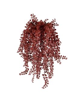 Planta artificial colgante Dischidia 40cm UV Borgoña
