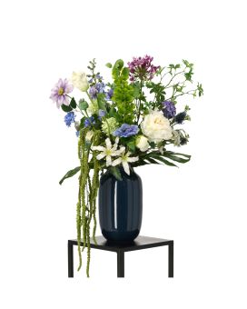 Ramo artificial atado a mano Maeve Riga – Blanco/Azul