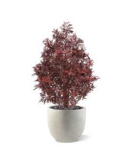 Ming Aralia planta artificial UV 90cm Borgoña