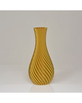 Jarrón Cosmos 3D 19x9x9cm Oro Metálico