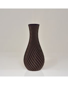 Jarrón Cosmos 3D 19x9x9cm Bronce Metálico