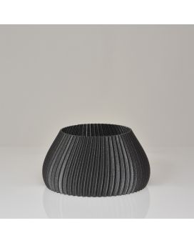 Jasmin 3D pot 9x17cm Zwart Metallic