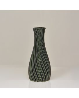 Kalmia 3D vaas 20x9cm Groen Metallic