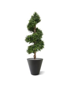 Planta artificial espiral de boj deluxe 140cm - resistente a los rayos UV