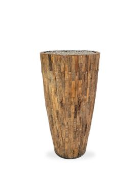 Jarrón de Madera Cemani Pequeño 39x75 cm