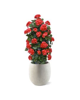 Planta columna Geranio artificial 120cm Rojo UV