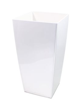 Lechuza Cubico maceta ornamental 40x40x75 cm blanco weiß todo incluido