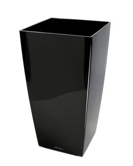 Lechuza Cubico maceta ornamental 40x40x75 cm negro todo incluido