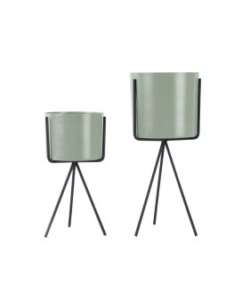 Plantenpot Set Pedestal – groen