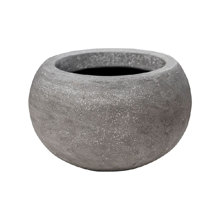 Baq Polystone Bol Liso Gris, 17x11cm main product photo