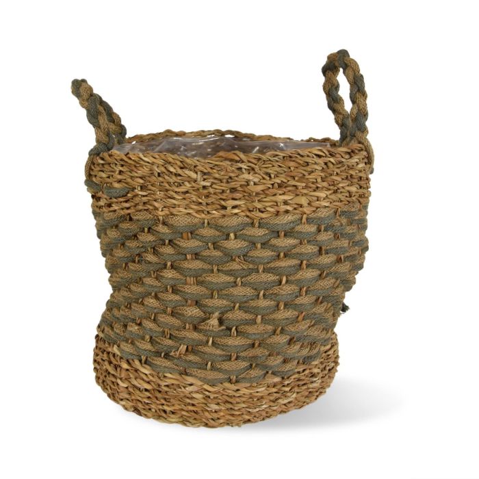 Plantenmand Chama 28x 30 cm - naturel/ grijs main product photo