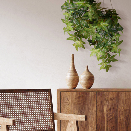 Plantas artificiales colgantes